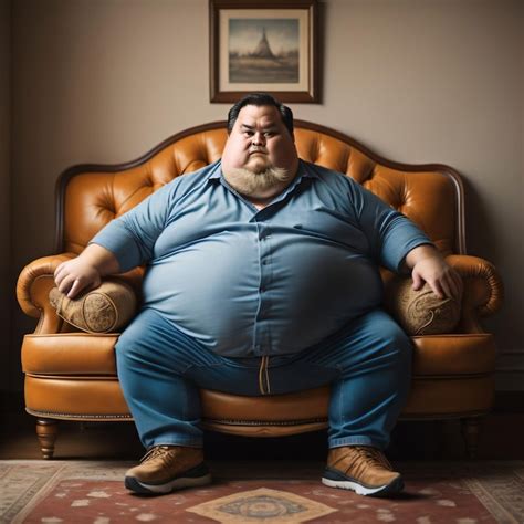 fat man on sofa|More.